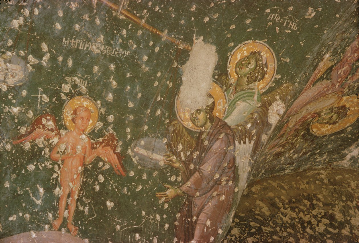 Kıyametten Gelen Melekler, 14. yüzyıl (detay) by Serbian School