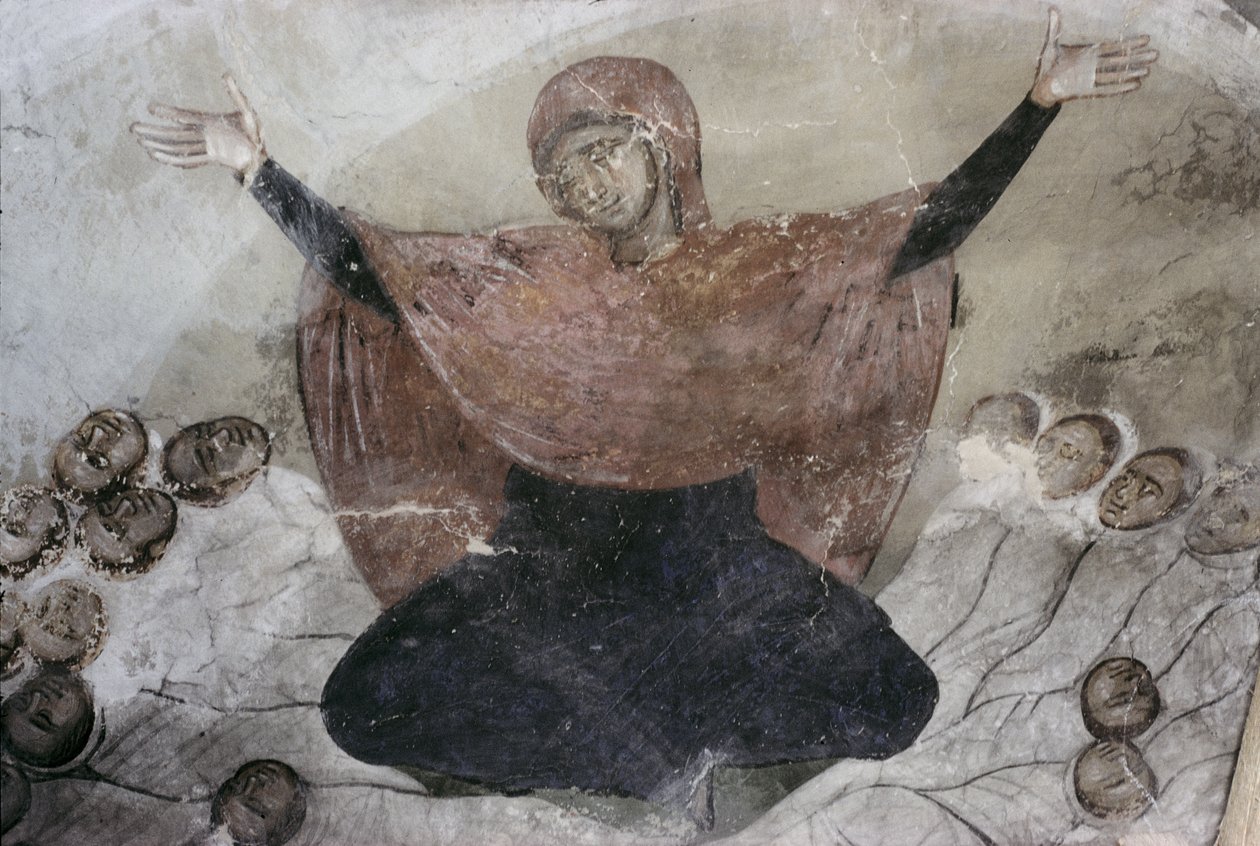 Rachel, Çocuklarının Yasını Tutarken, Aziz Demetrius kilisesinden, 1375-76 by Serbian School