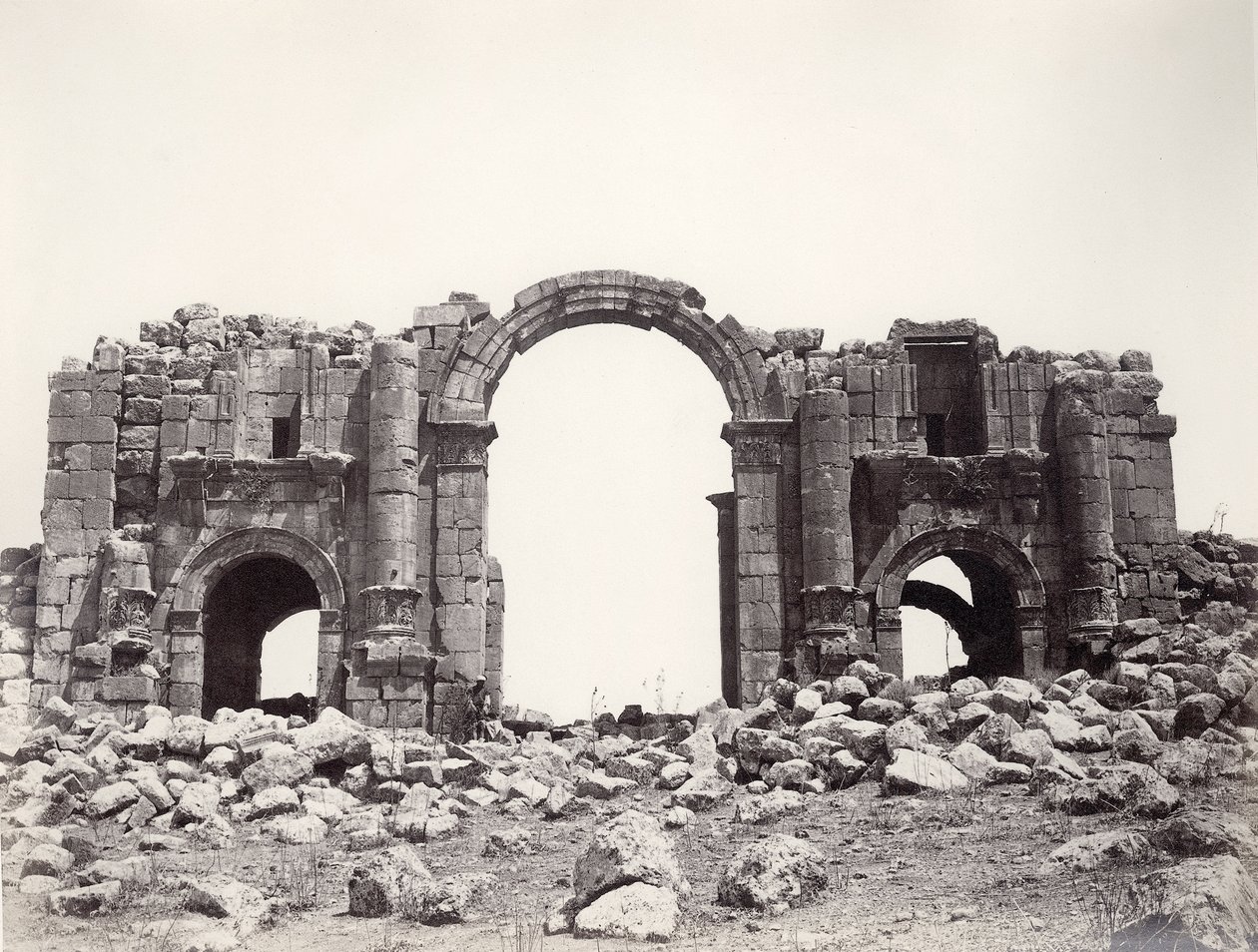 Jerash girişinde Hadrian Kemeri by Sergeant Henry Phillips