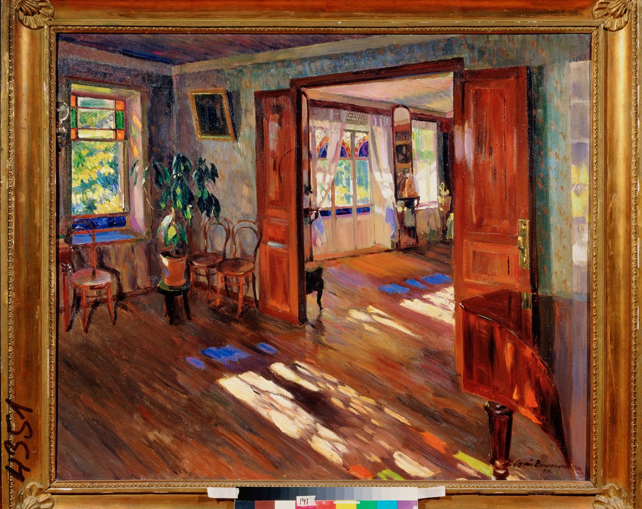 Bir Evde - Tablo Sergei Arsenyevich Vinogradov (1869-1938), tuval üzerine yağlı boya by Sergei Arsenevich Vinogradov