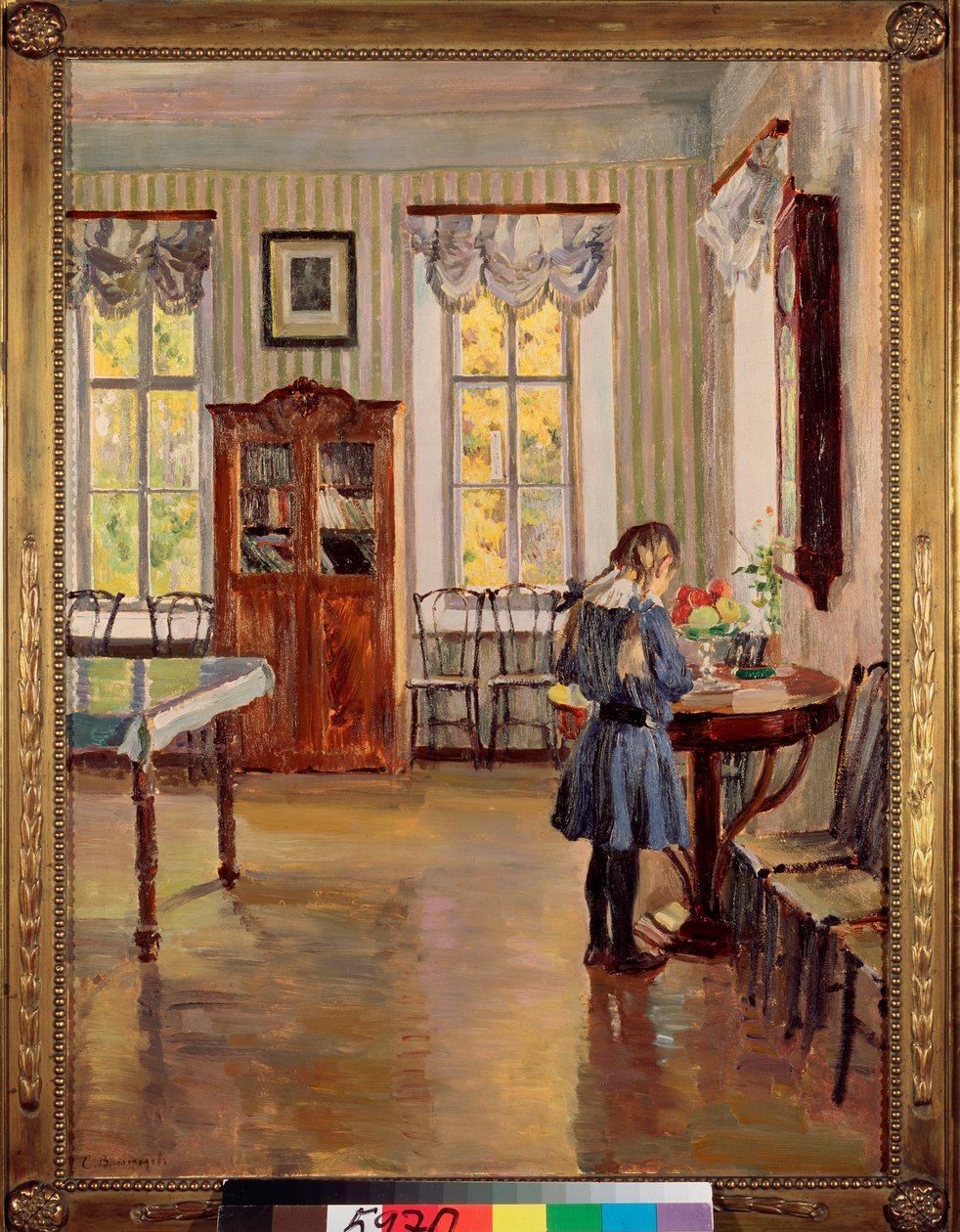Bir Evde - Tablo Sergei Arsenyevich Vinogradov (1869-1938), tuval üzerine yağlı boya by Sergei Arsenevich Vinogradov