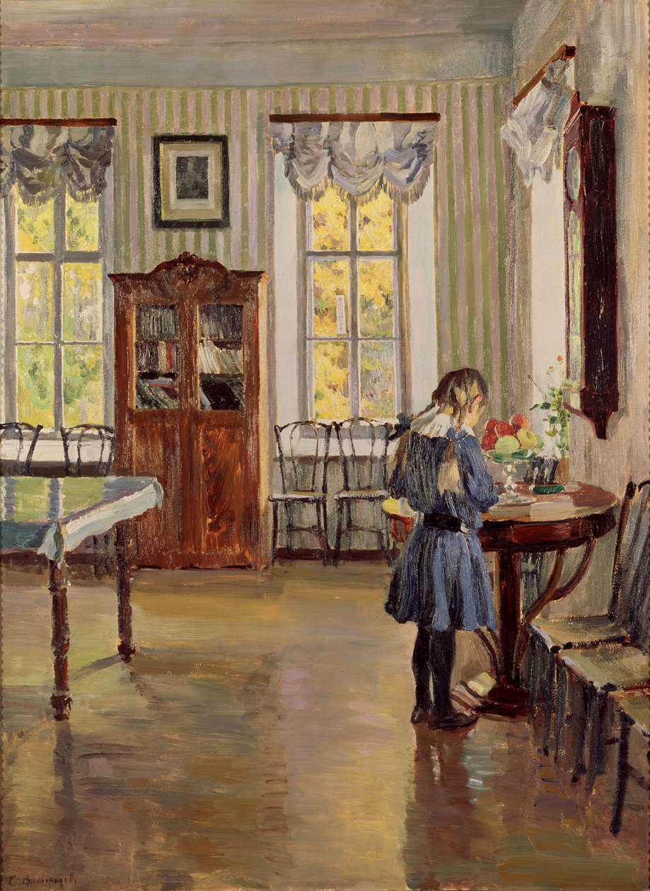 Bir evde, 1913 by Sergei Arsenevich Vinogradov
