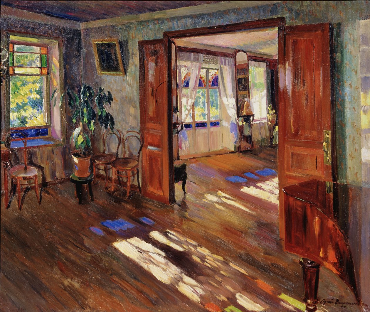Bir evde, 1914 by Sergei Arsenevich Vinogradov