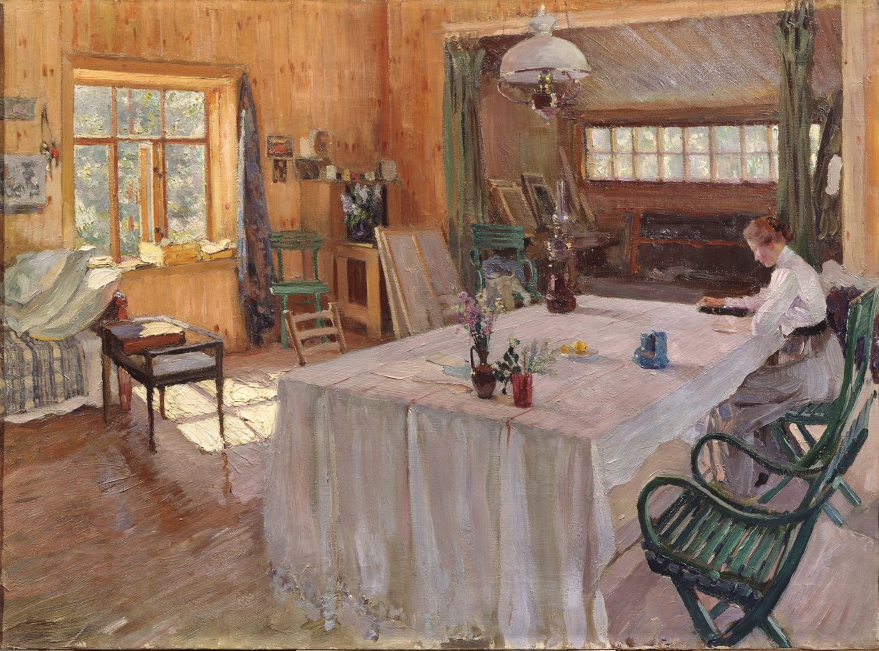 Sanatçı Konstantin Korovin'in Evi'nde, 1907 by Sergei Arsenevich Vinogradov