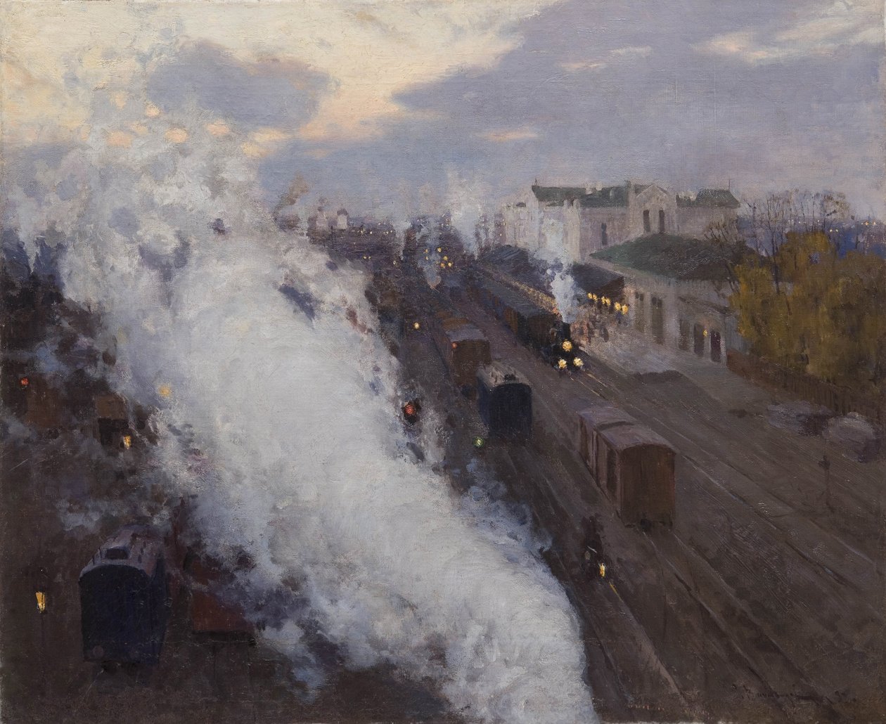 Harkov Tren istasyonu, 1892 by Sergei Arsenevich Vinogradov