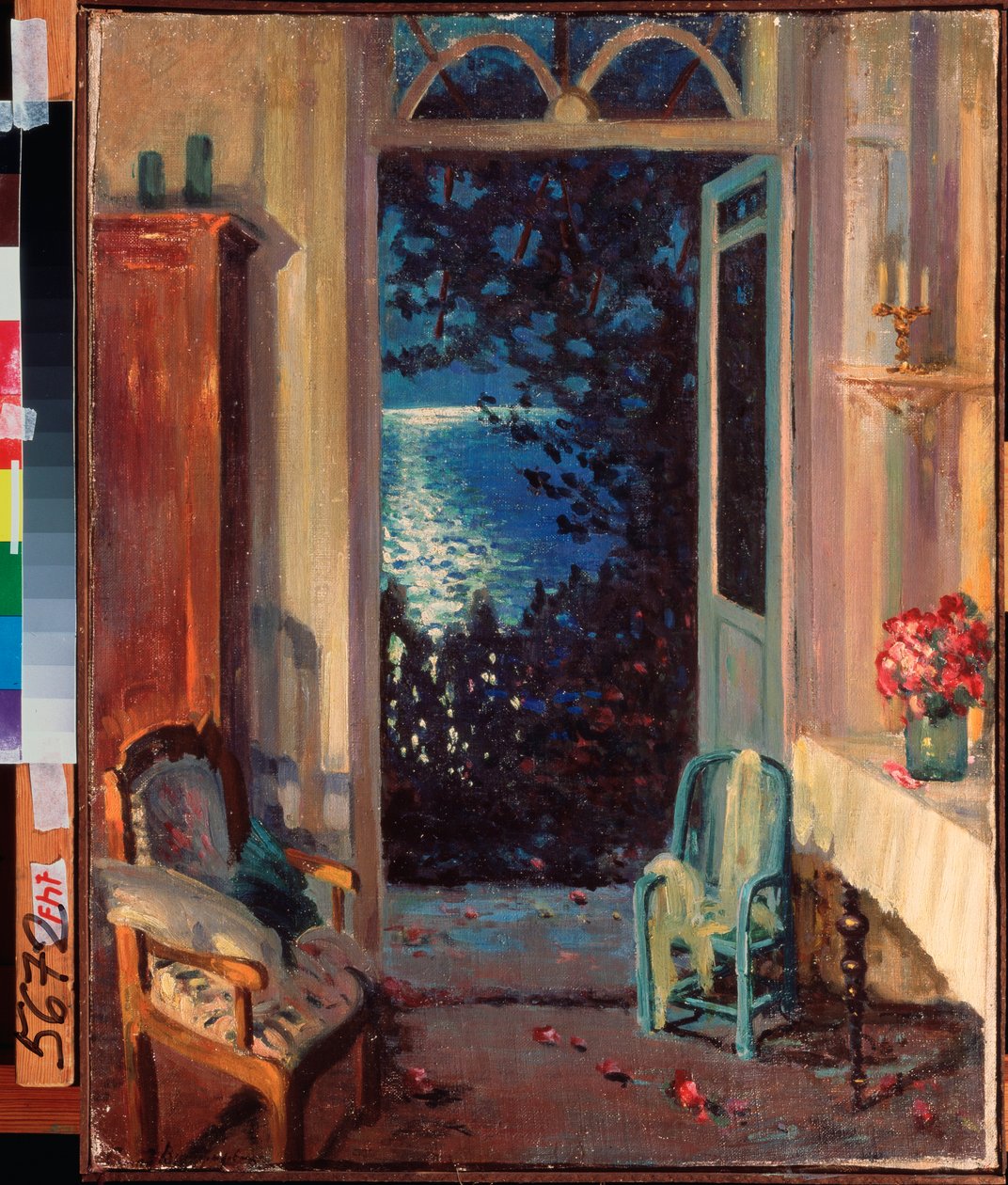 Güney gecesi - Resim Sergei Arsenyevich Vinogradov (1869-1938), tuval üzerine yağlı boya by Sergei Arsenevich Vinogradov