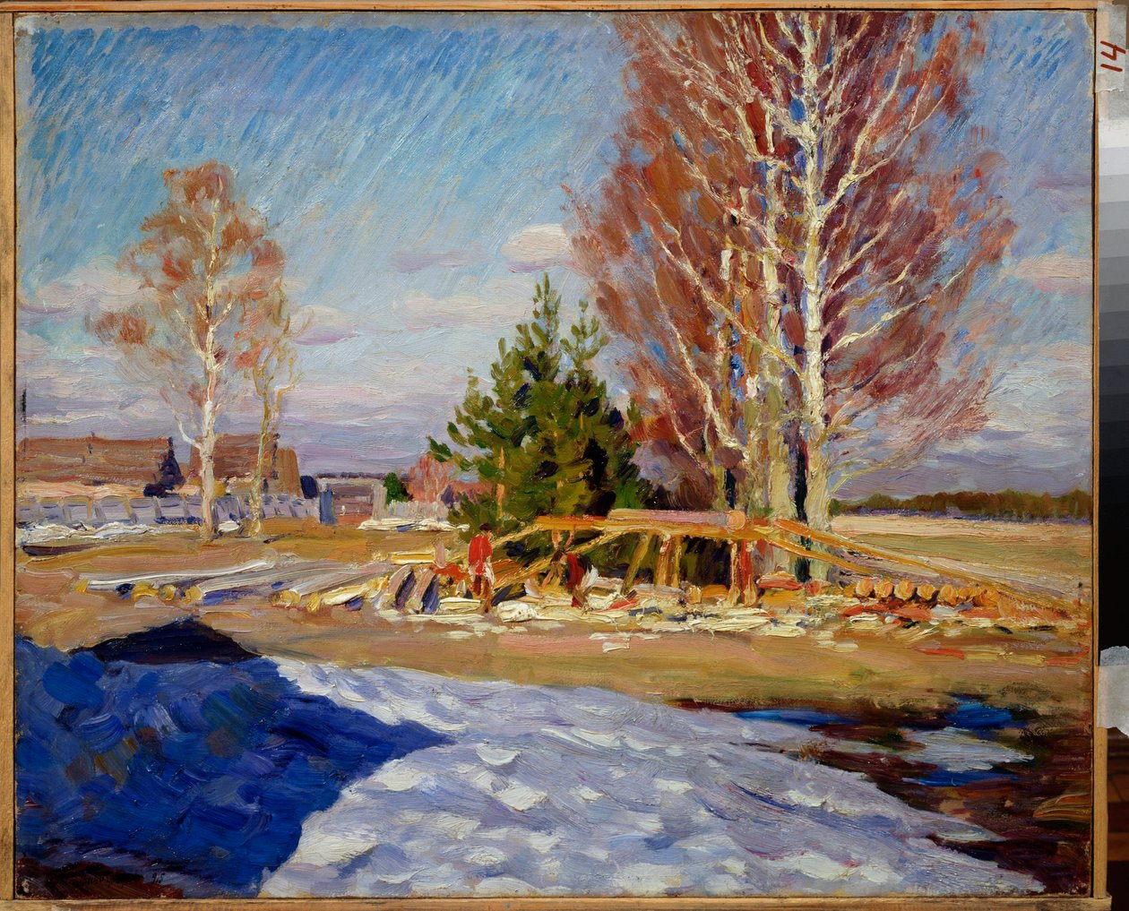 Bahar Manzarası - Resim Sergei Arsenyevich Vinograd (1869-1938), tuval üzerine yağlı boya by Sergei Arsenevich Vinogradov