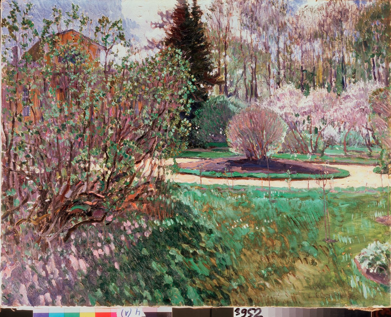 Bir Bahçe, Bahar - Tablo Sergei Arsenyevich Vinogradov (1869-1938), tuval üzerine yağlı boya by Sergei Arsenevich Vinogradov