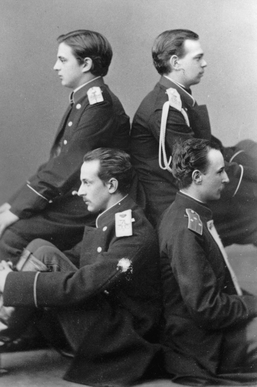Rusya Büyük Dükleri Alexander Alexandrovich ve Vladimir Alexandrovich, c1870-c1875 by Sergei Lvovich Levitsky
