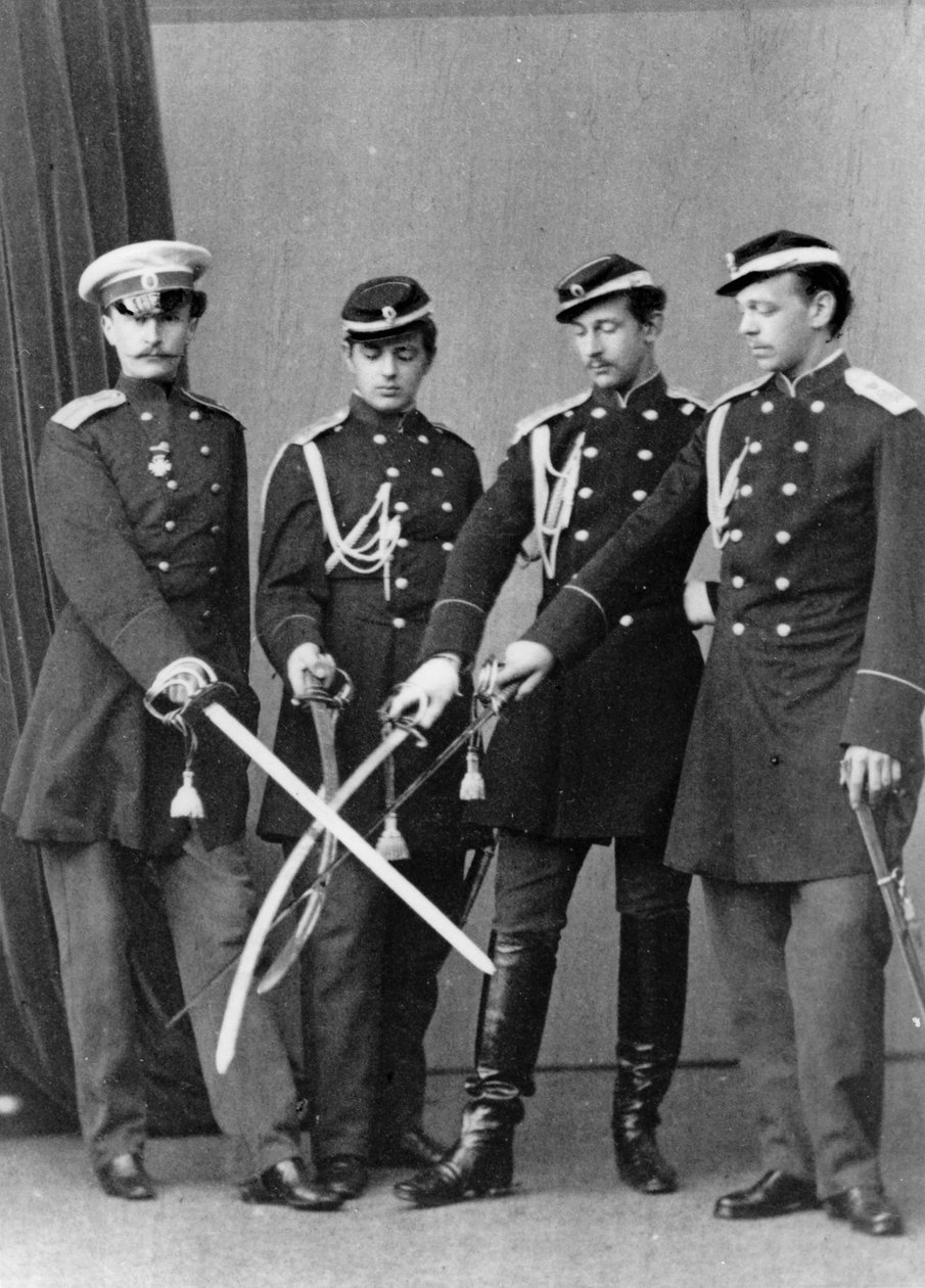 Rusya Büyük Dükleri Alexander Alexandrovich ve Vladimir Alexandrovich, c1870-c1875 by Sergei Lvovich Levitsky