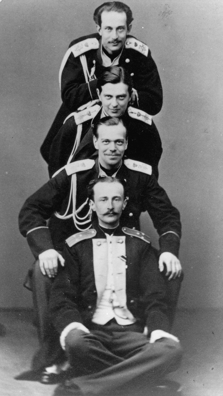 Rusya Büyük Dükleri Alexander Alexandrovich ve Vladimir Alexandrovich, c1870-c1875 by Sergei Lvovich Levitsky