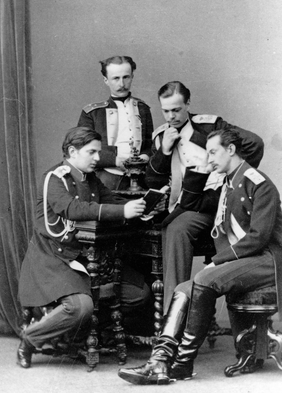 Rusya Büyük Dükleri Alexander Alexandrovich ve Vladimir Alexandrovich, c1870-c1875 by Sergei Lvovich Levitsky