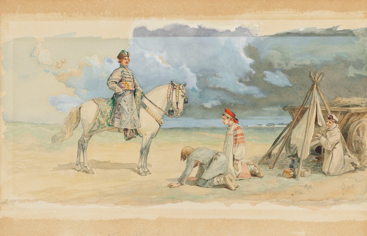 Boyarın gelişi. by Sergei Sergeyevich Solomko