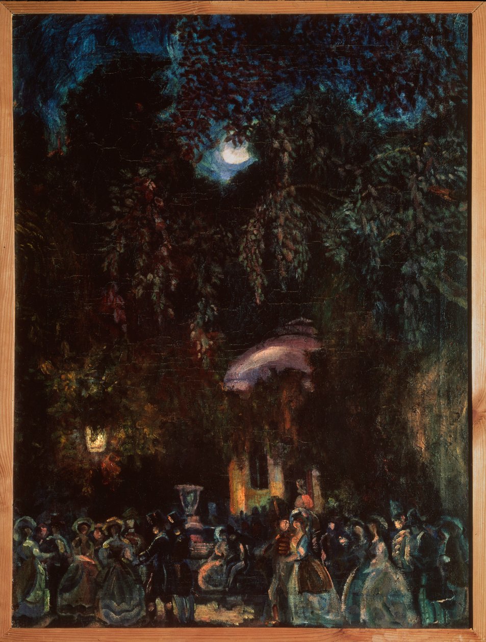 İspanya. (Boş zaman sahnesi, sokakta şirket yürüyüşü, akşam). Sergei Yurievich Sudeykin (Serge Soudeikine) (1882-1946), tuval üzerine yağlı boya, yaklaşık 1910. Rus sanatı, 20. yüzyıl. Devlet Açık Hava Tarih, Mimarlık ve Sanat Müzesi, Psko by Sergei Yurevich Sudeikin