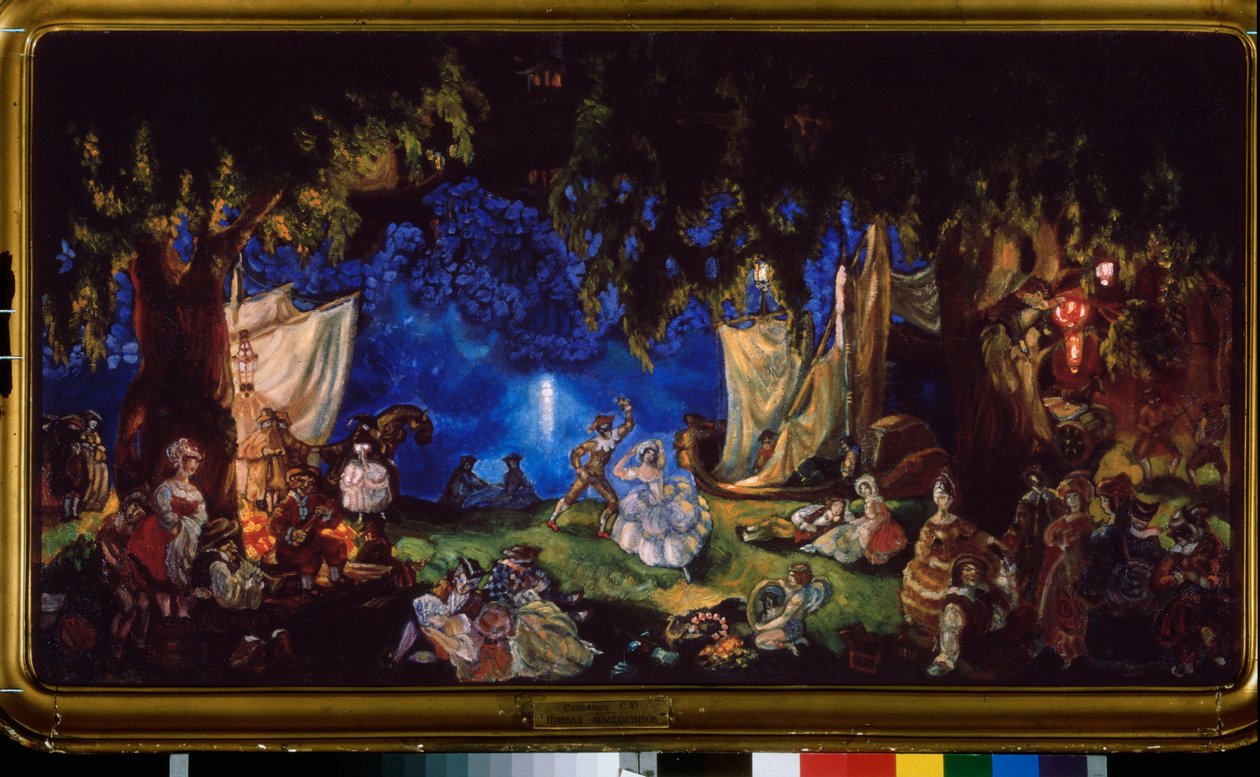 Arlequin ve Pierrot (Self -Portrot, Comedia Dell Arte