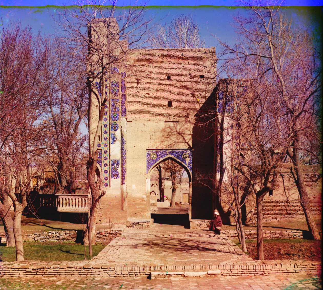 Gur-Emir'e (kralın mezarı) giriş Semerkant, 1905-1915 by Sergey Prokudin Gorsky
