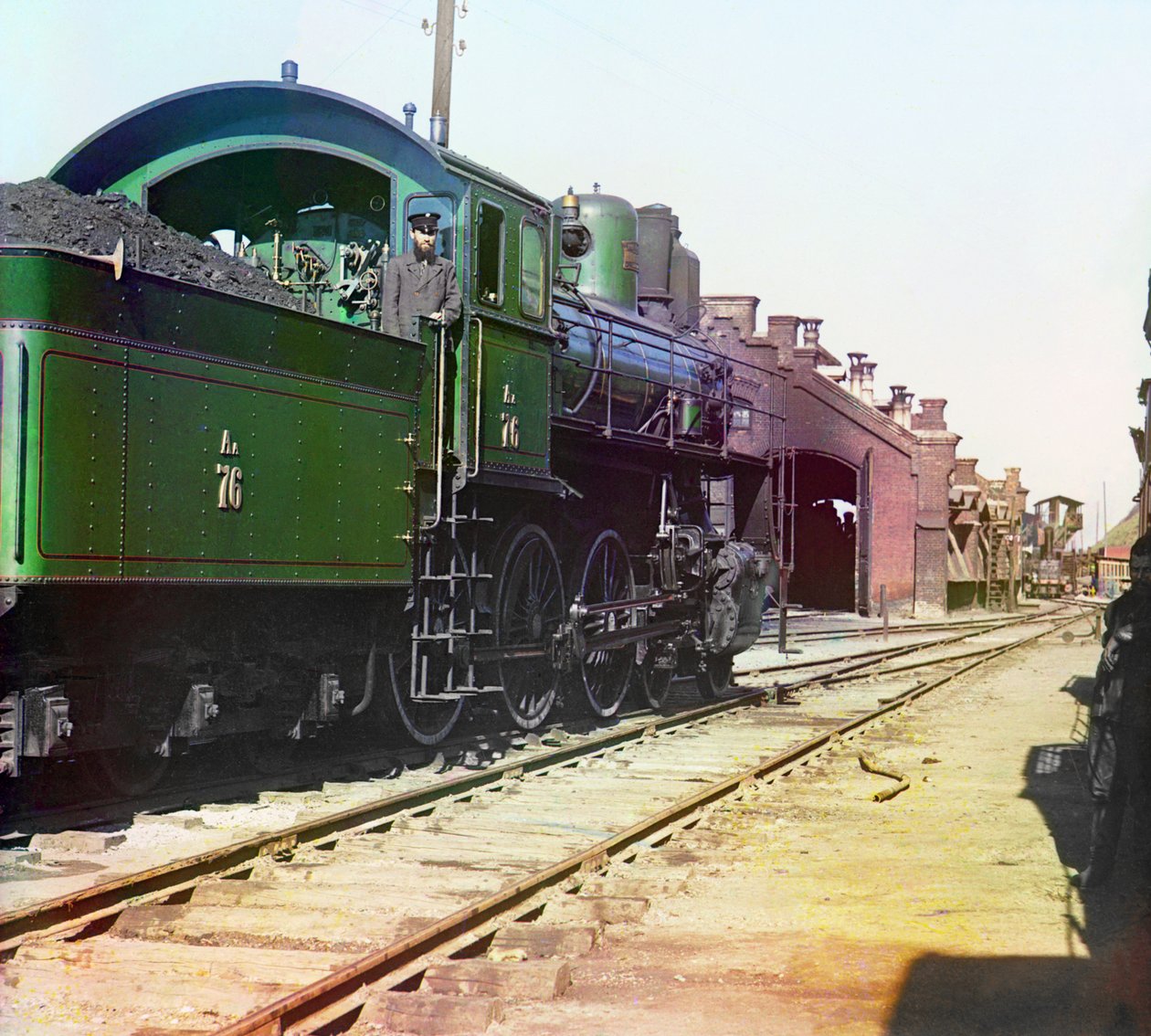 1905 ve 1915 yılları arasında bir demiryolu bahçesinde, Rus İmparatorluğu