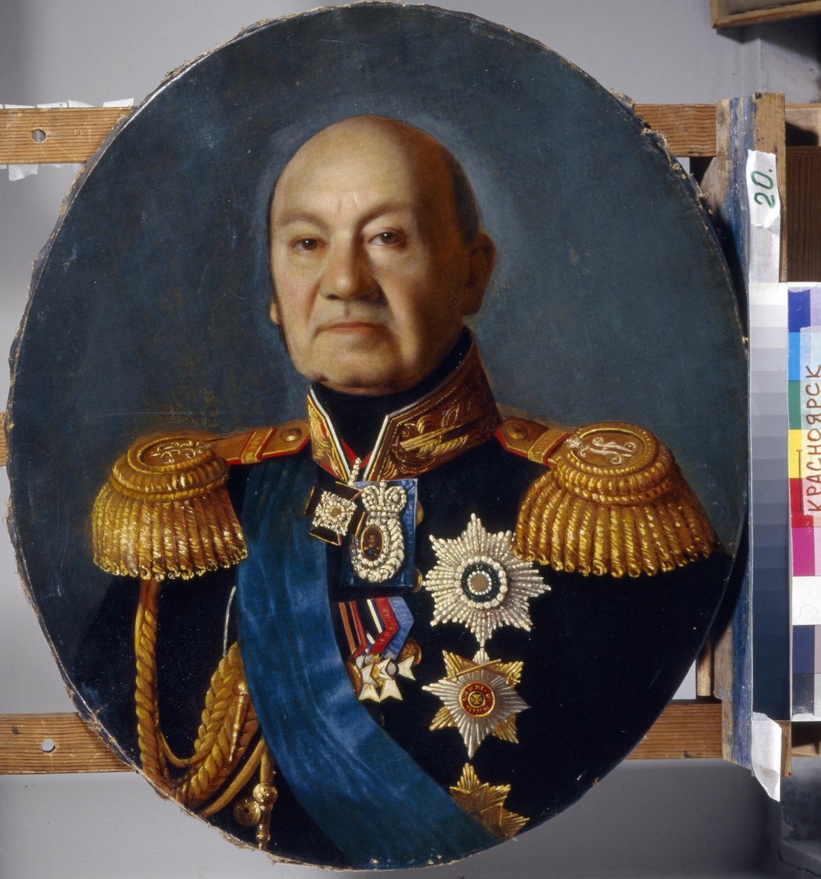 Portre du Kont Arseny Andreyevich Zakrevsky (Arseni Andreyevich Zakrevski) (1783-1865). Peinture de Sergey (Sergei, Serguei) Konstantinovich Zaryanko (Zarianko) (1818-1870), huile sur toile, 1848 yılı. Art russe 19e siecle, classicisme. Devlet V. Suriko by Sergey Konstantinovich Zaryanko