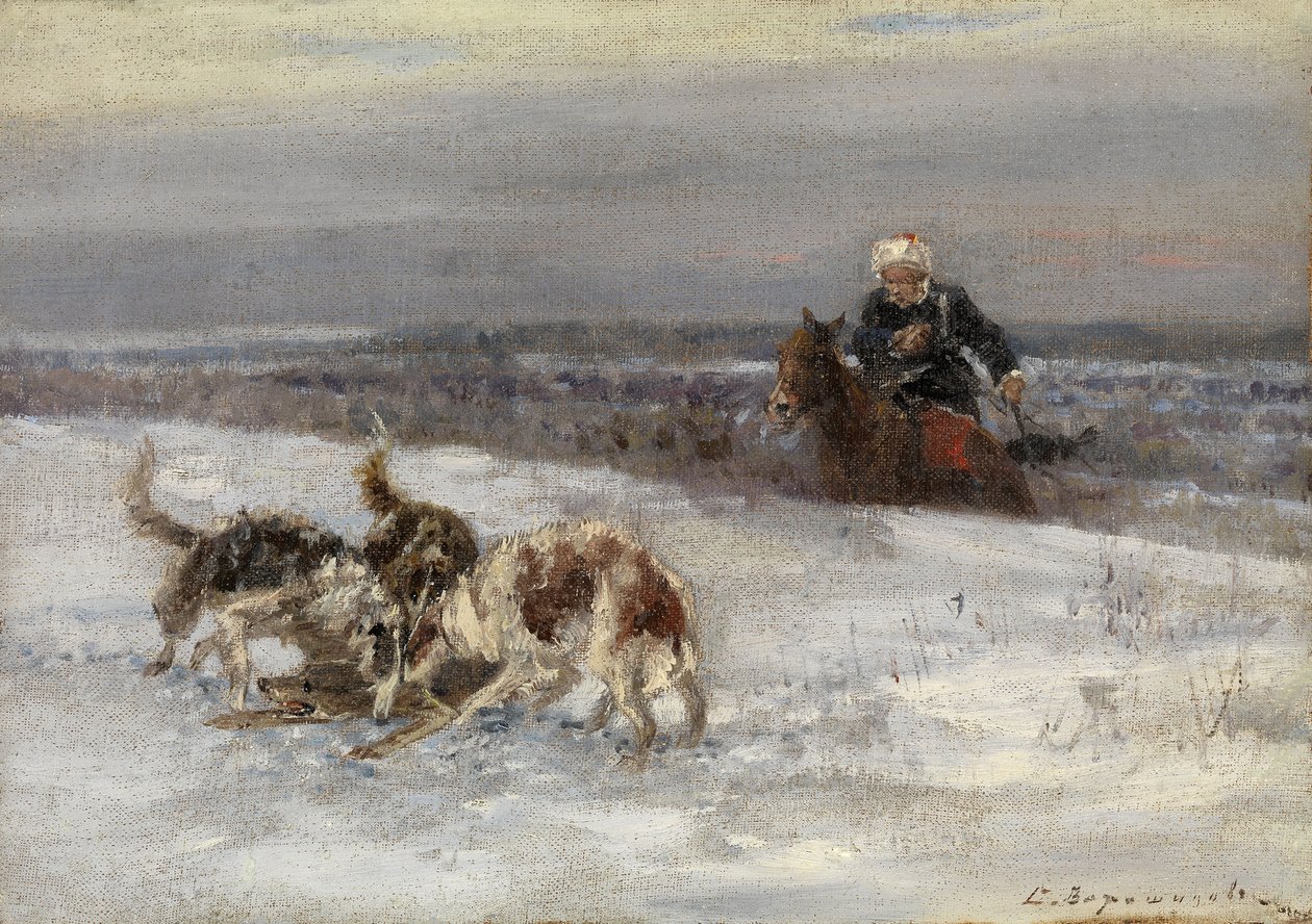 avlanma sahnesi by Sergey Semyonovich Voroshilov