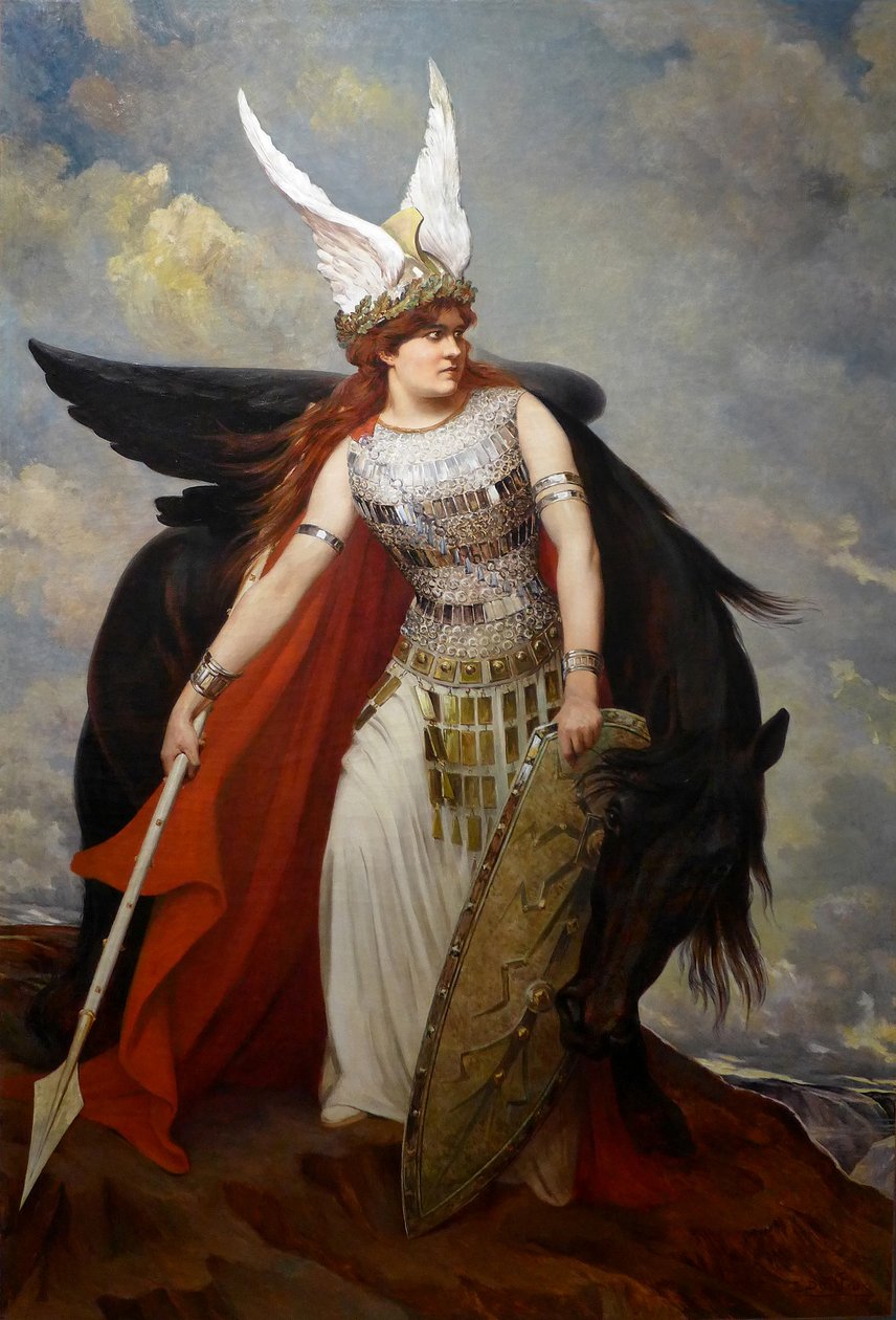 Valkyrie, 20. Yüzyıl (tuval üzerine yağlı boya) by Servais Joseph Detilleux