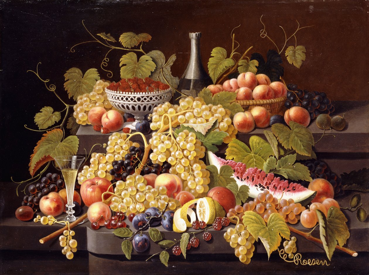 Meyve ve Şampanya ile Natürmort, by Severin Roesen
