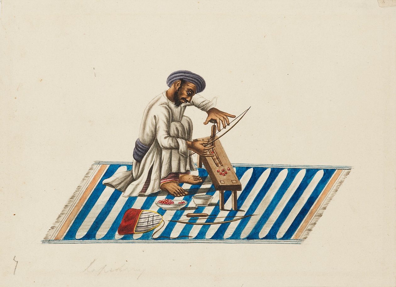 Lapidary iş başında, c1810 by Sewak Ram