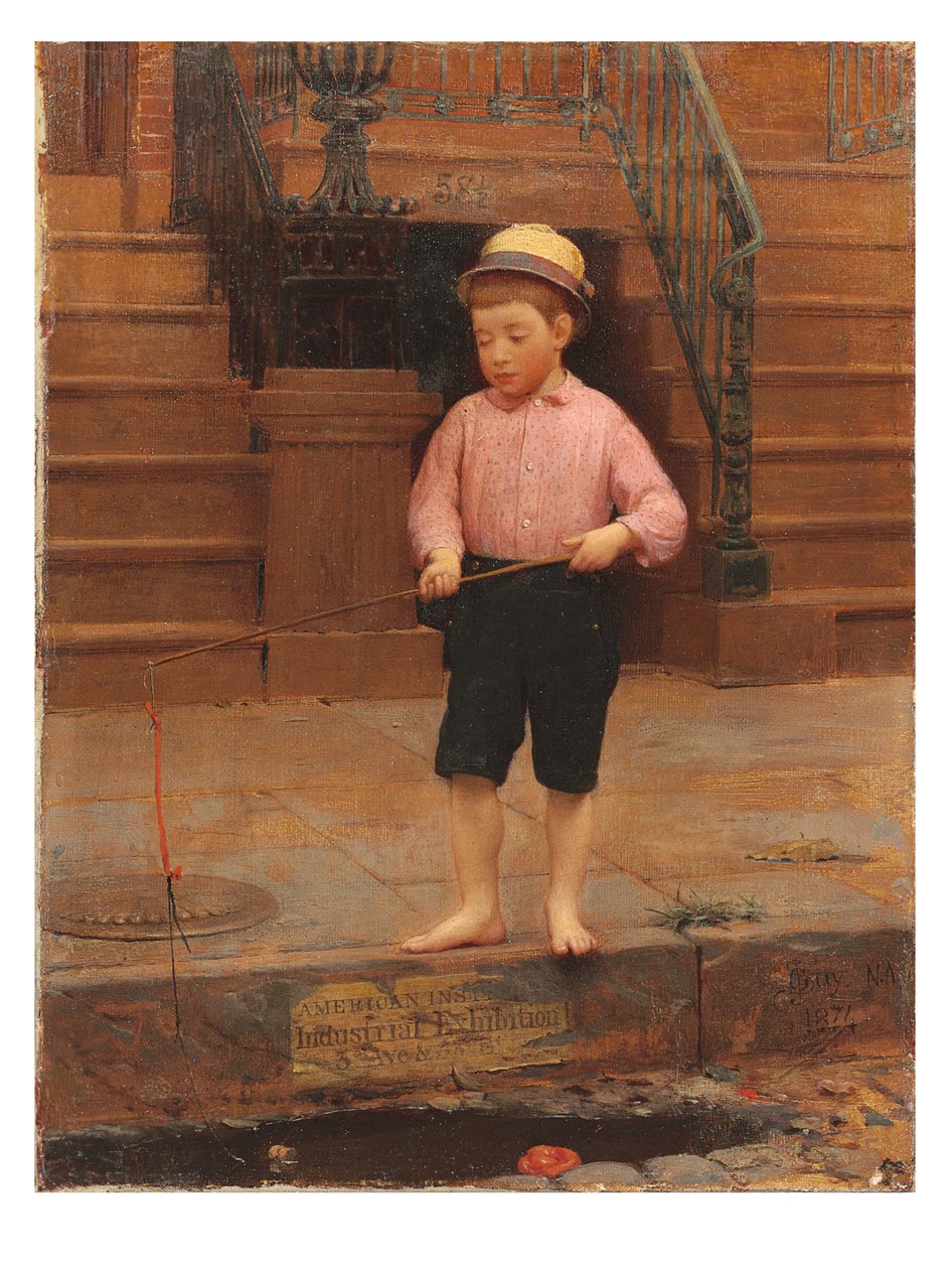 58 ½ Doğu 10. Caddede Balık Tutan Boy, 1871 by Seymour Joseph Guy