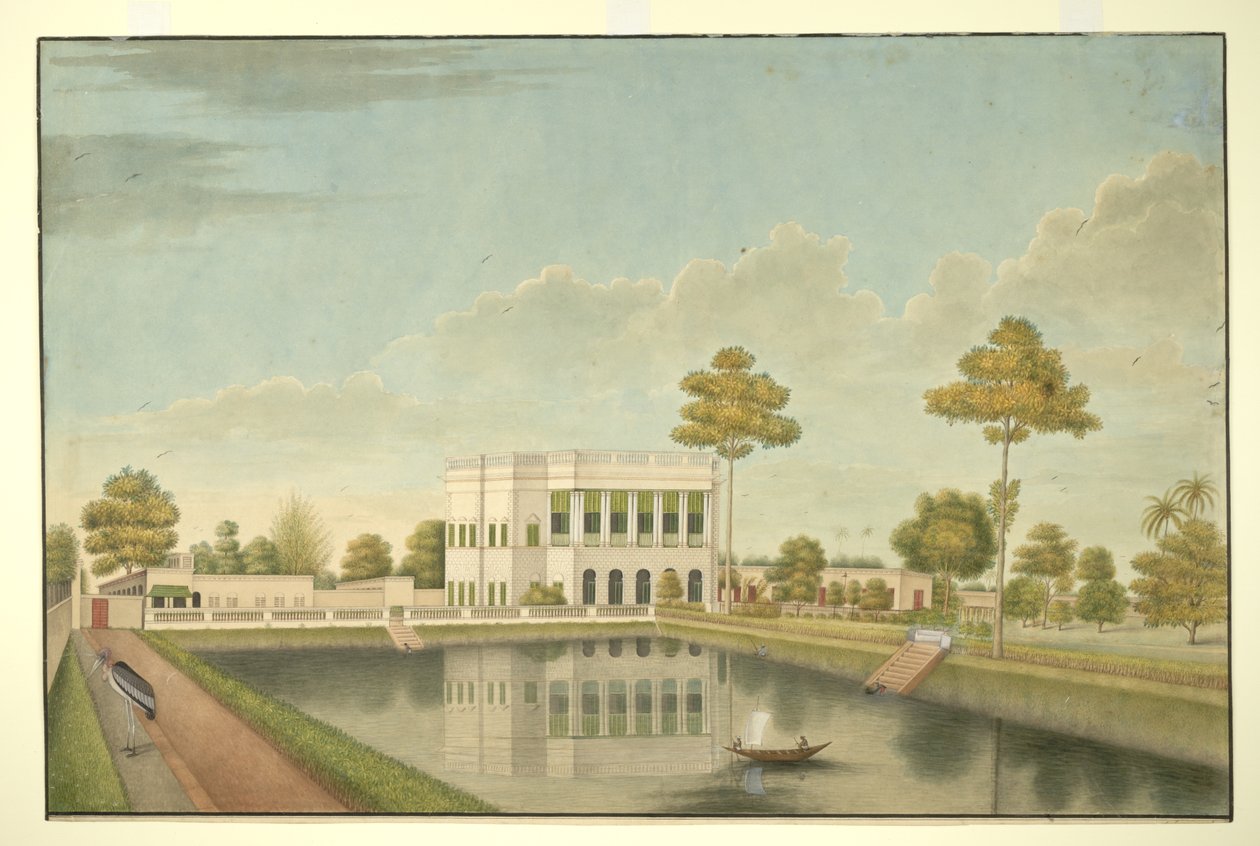 Add Or 488 Kalküta evi, bir bahçe ile çevrili, tank ve müştemilatlar by Shaik Muhammad Amir of Karraya