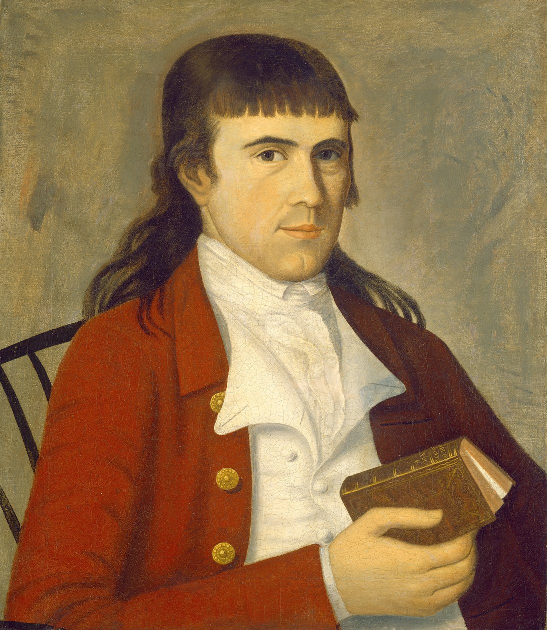 Kırmızılı Bir Adamın Portresi, c. 17851790. by Sherman Limner