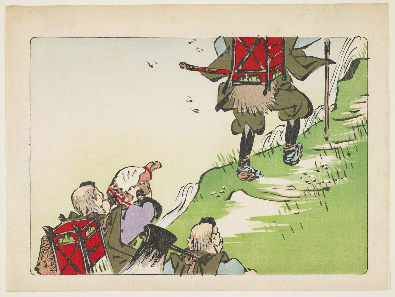 (Hacılar alayı), c. 1877 by Shibata Zeshin