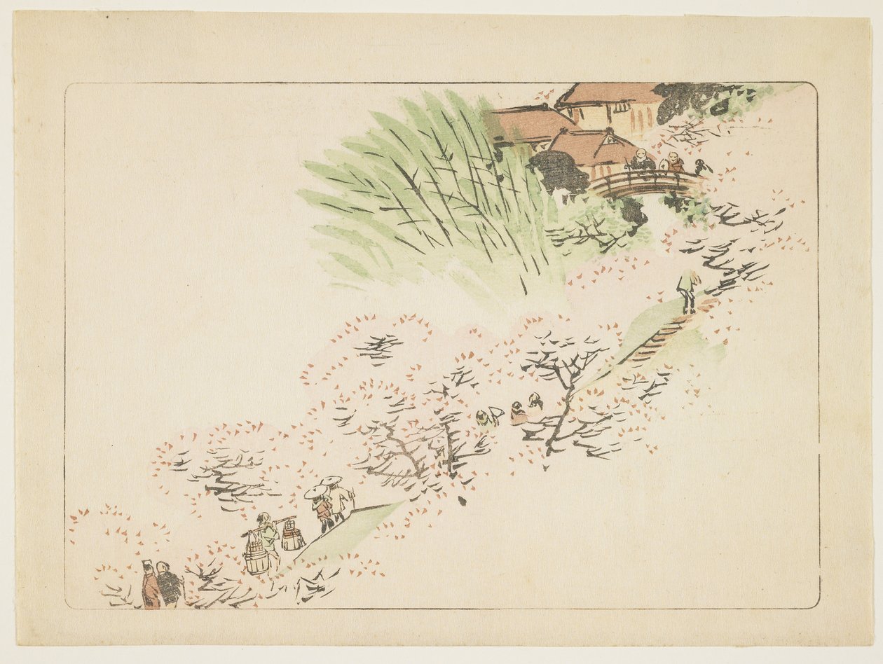 Dağ Kirazı Çiçekleri, c. 1877 by Shibata Zeshin