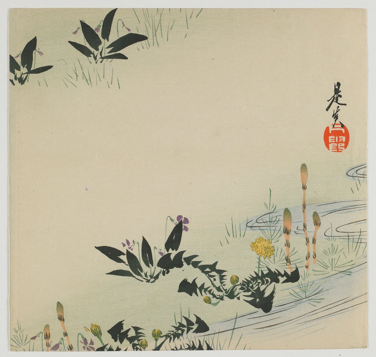 Bahar çiçekleri, Meiji dönemi, 19. yüzyıl sonu (renkli tahta baskı) by Shibata Zeshin