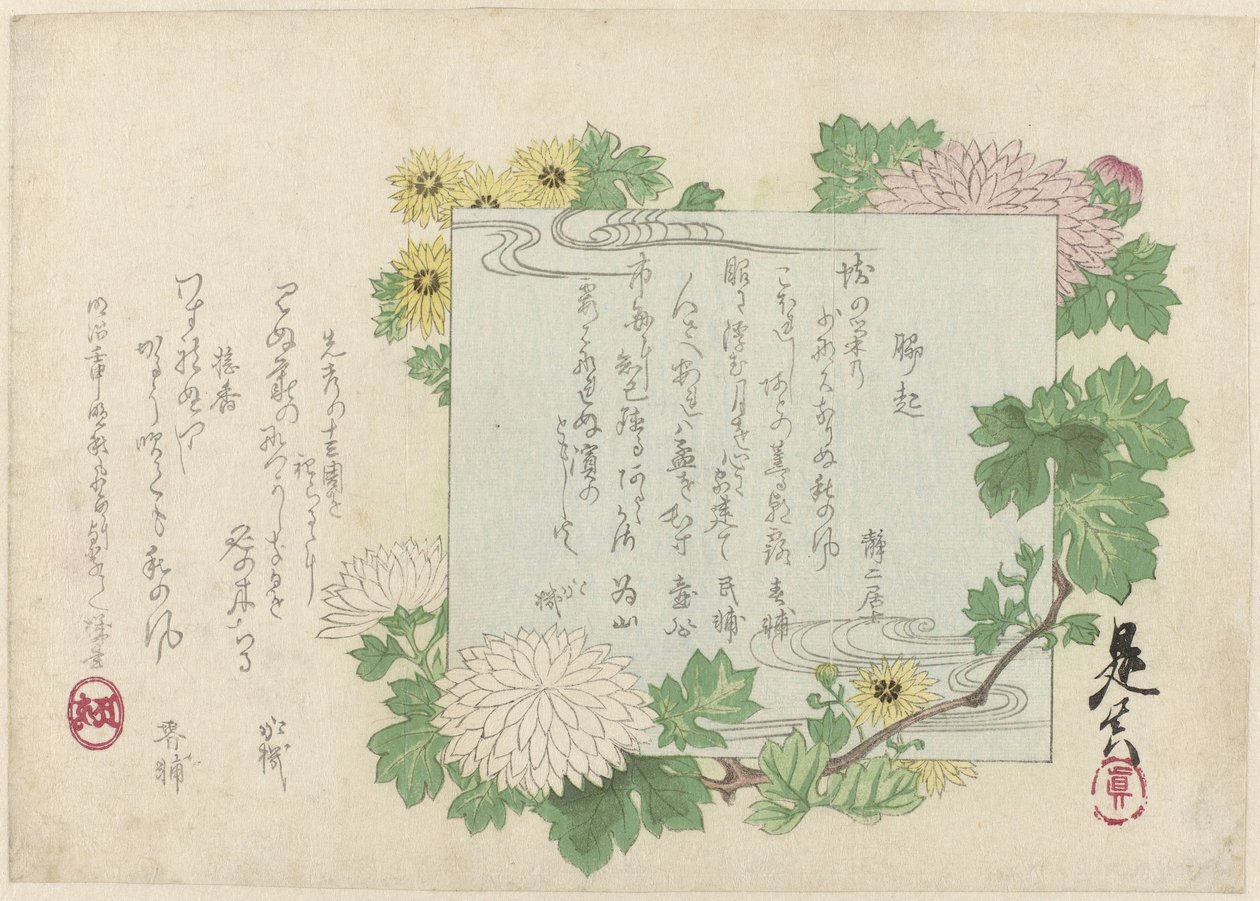 krizantemler by Shibata Zeshin