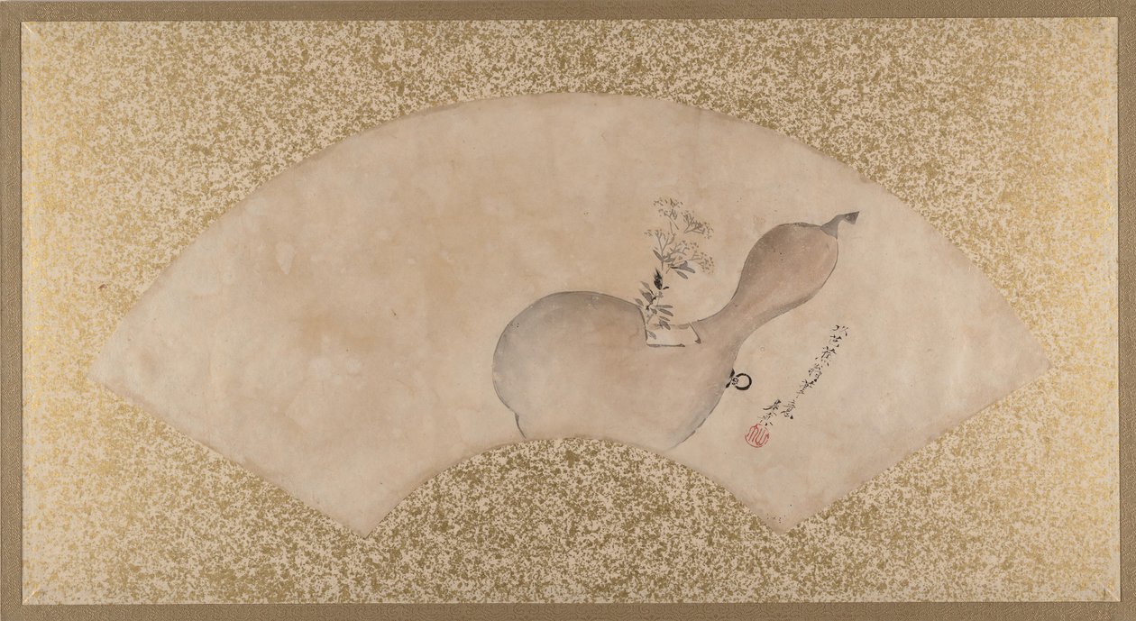 Kabaktaki çiçekler, 19. yüzyılın sonlarında. by Shibata Zeshin