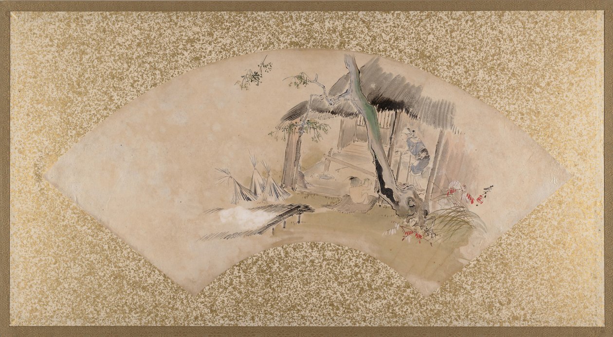 Kadın ve Bebekli Ev, 19. yüzyıl sonu. by Shibata Zeshin