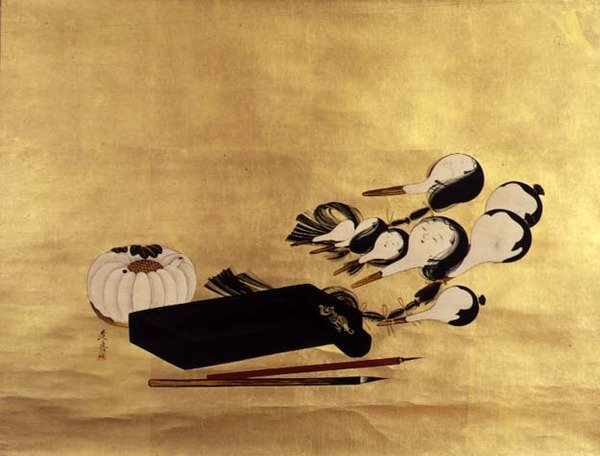 Inro, Fırçalar ve Kukla Başları, Japonca by Shibata Zeshin
