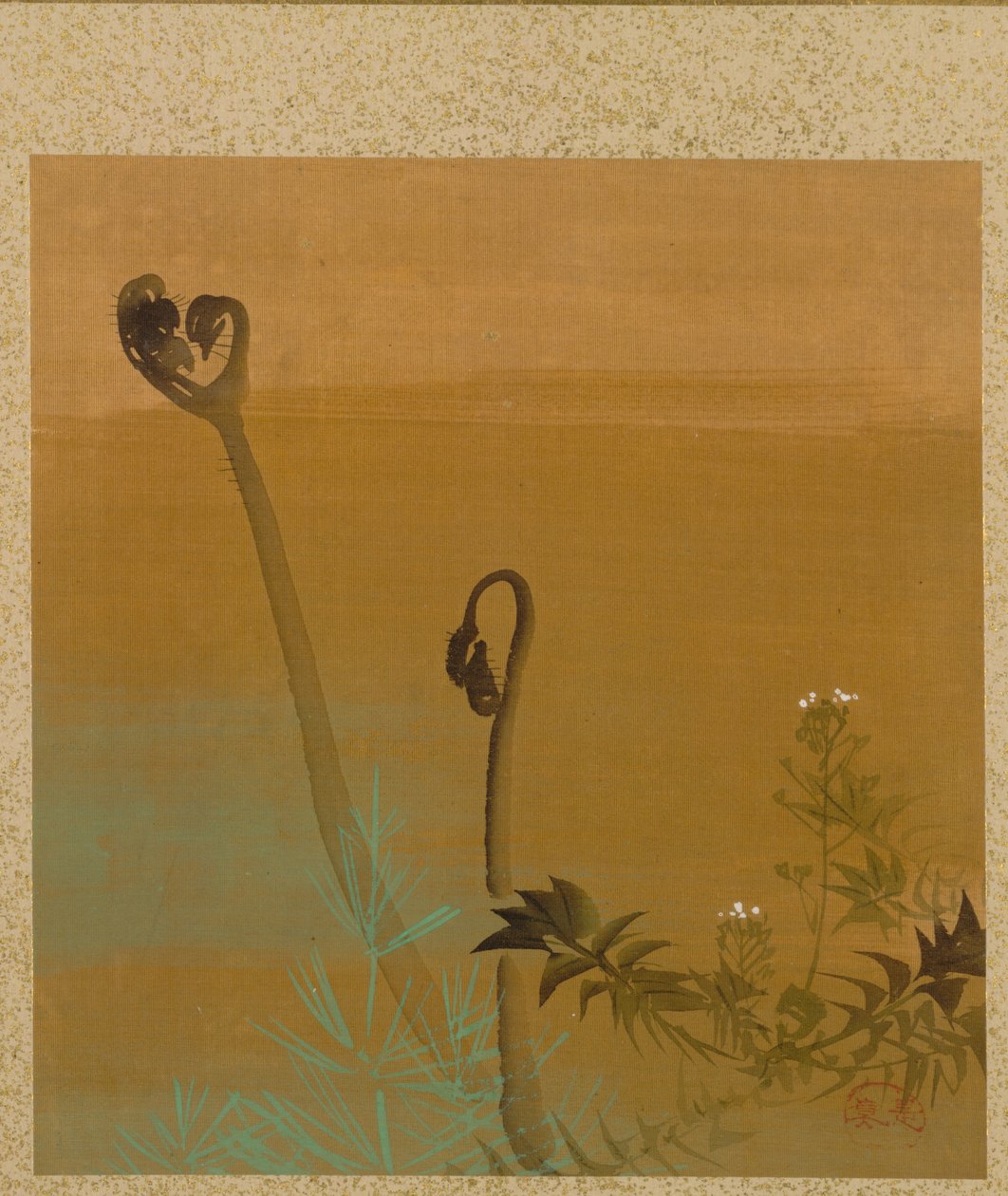 Mevsimsel Temalar Albümünden Yaprak: Karda Kuşlar, 1847. by Shibata Zeshin