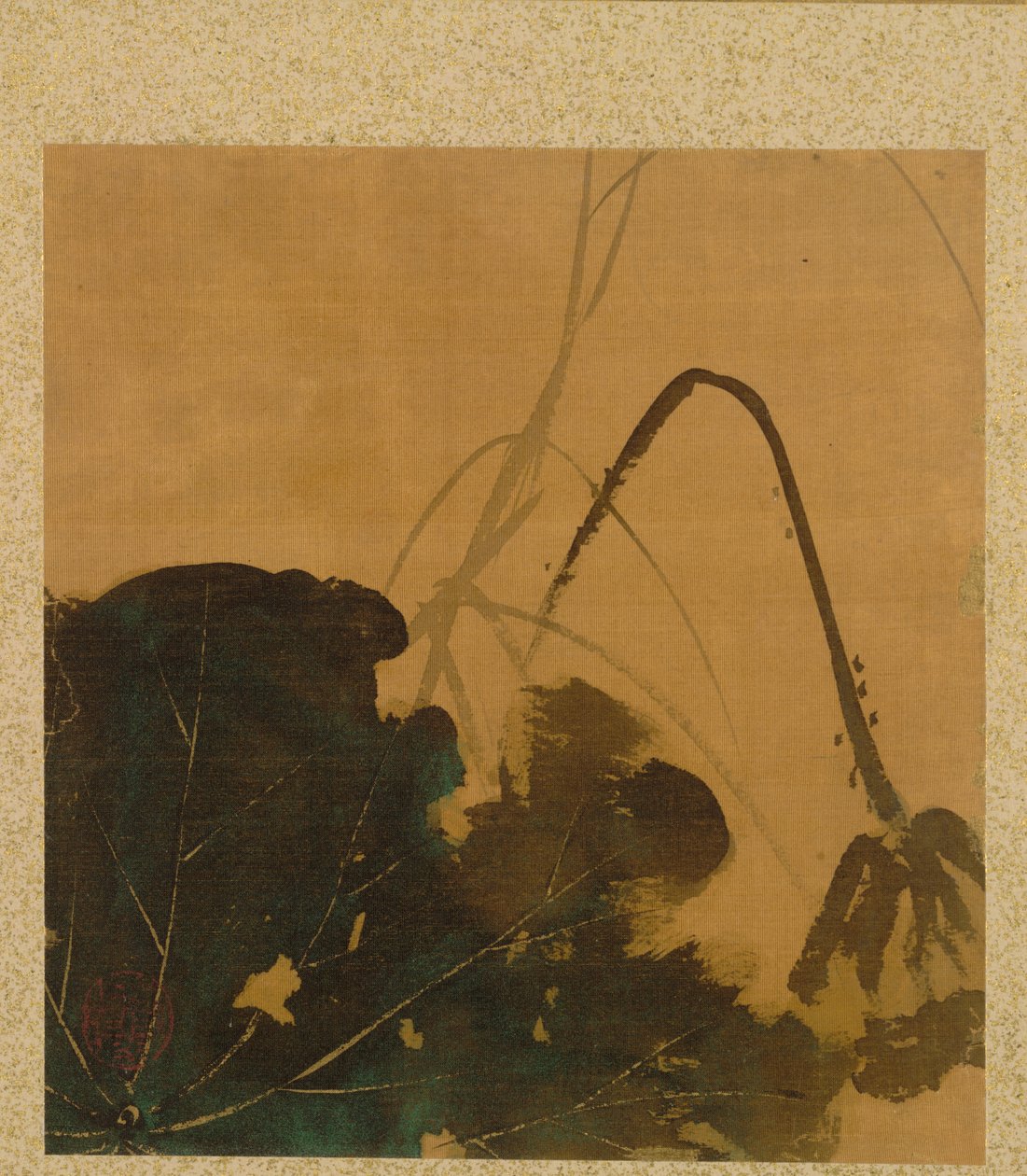 Mevsimsel Temalar Albümünden Yaprak: Fırça, Tutucu ve Yapraklar, 1847. by Shibata Zeshin