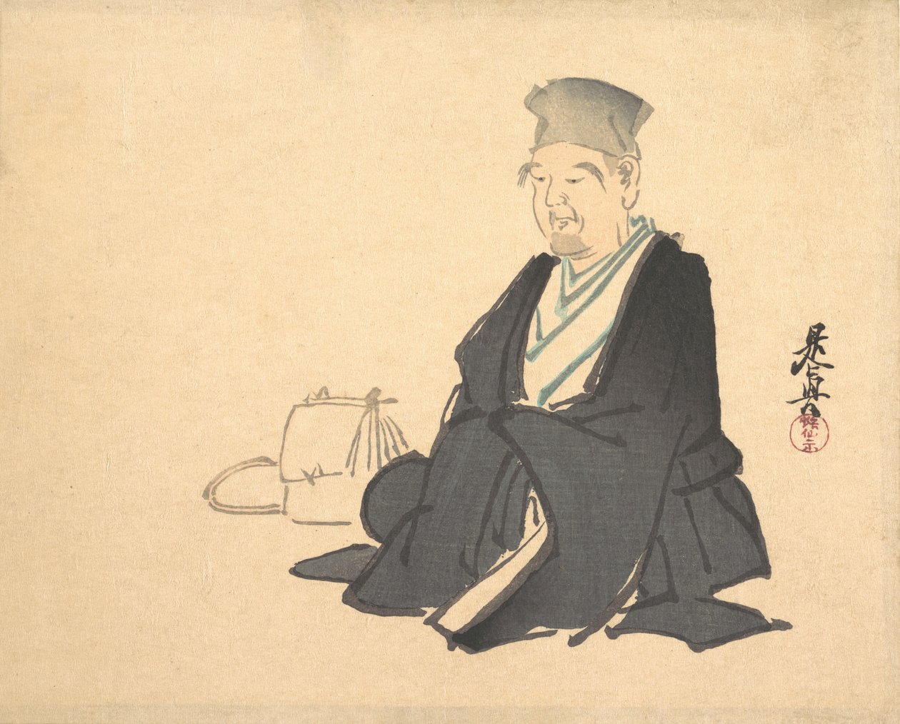 Portre OP RQ, k. ,., k. . by Shibata Zeshin