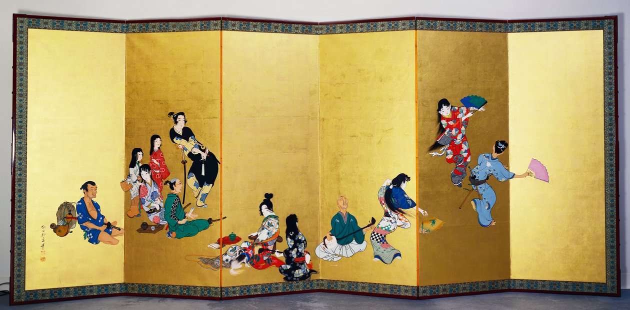 Dört Zarif Oyun - Müzik, Go Oyunu by Shibata Zeshin