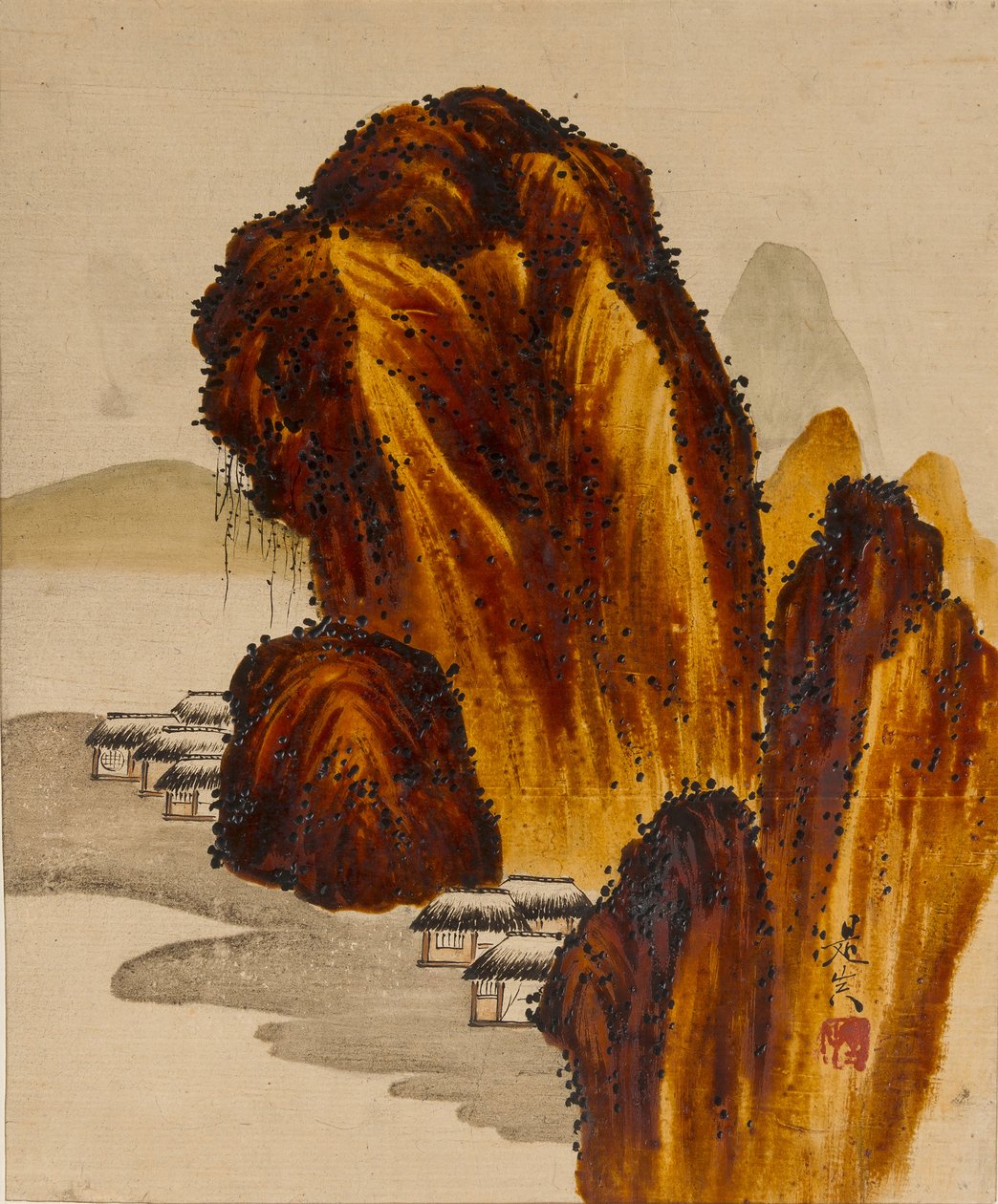 Kayalar Arası Köy, 19. yüzyıl. by Shibata Zeshin