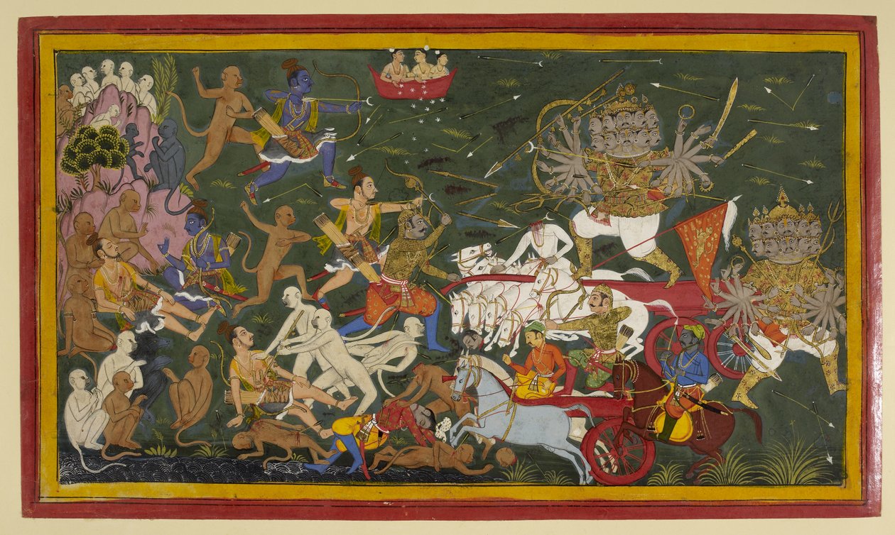 Ekle. 15297 (1) f.142r On başlı Şeytan Kral Ravana, 