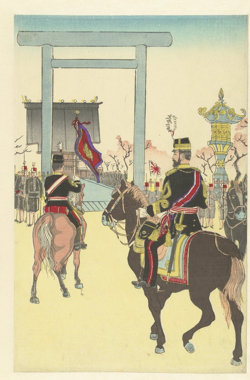 Yasukuni tapınağında büyük tören by Shinsai Kiyooki