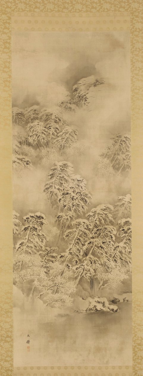 Kış manzarası, Edo dönemi veya Meiji dönemi, ca. 1865-1870. by Shiokawa Bunrin