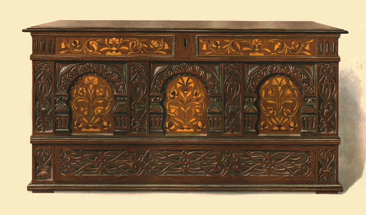 Meşe işlemeli sandık, 1904 by Shirley Charles Llewellyn Slocombe