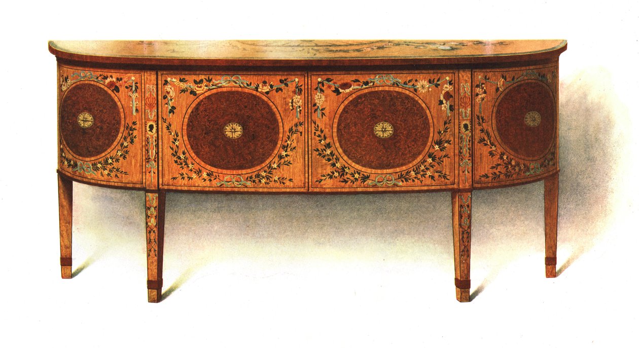Boyalı Büfe-komodin, 1908. by Shirley Charles Llewellyn Slocombe