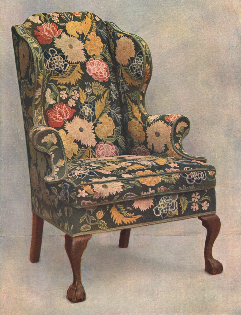 İğne oyalarıyla kaplı ceviz sandalye, 1905 by Shirley Charles Llewellyn Slocombe