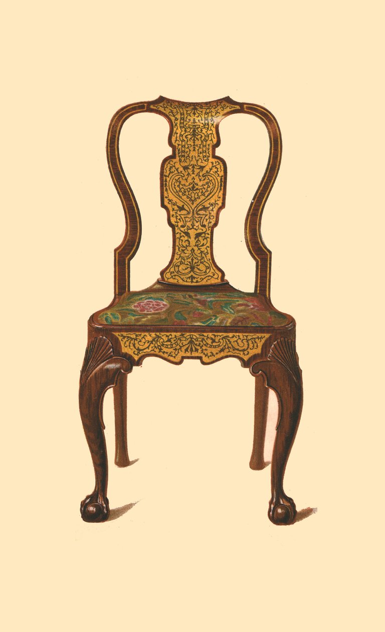 Kakma kakma ceviz sandalye, 1905 by Shirley Charles Llewellyn Slocombe