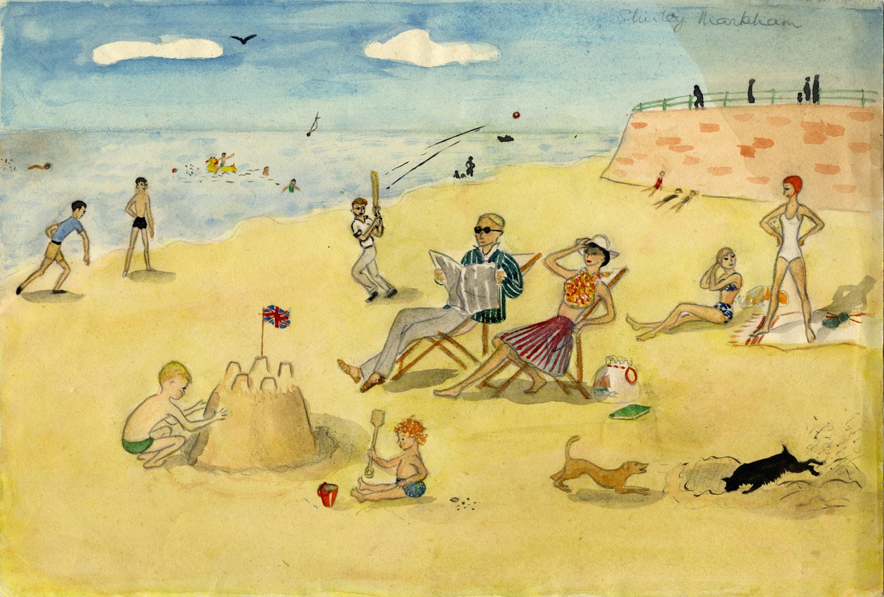 Sahil sahnesi, c1946. by Shirley Markham