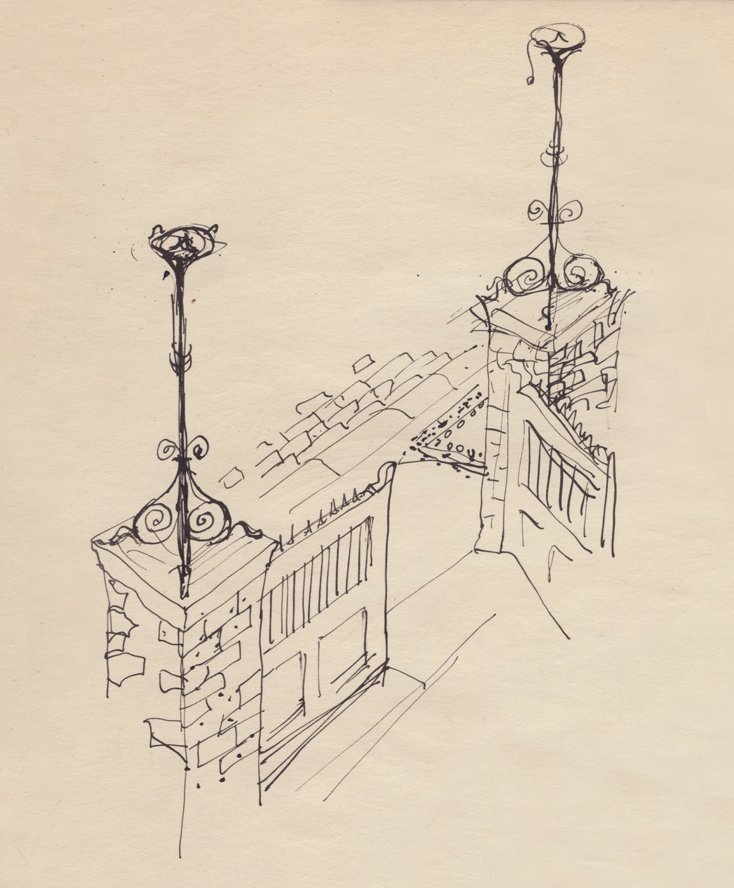 Çift kapı, c1950. by Shirley Markham